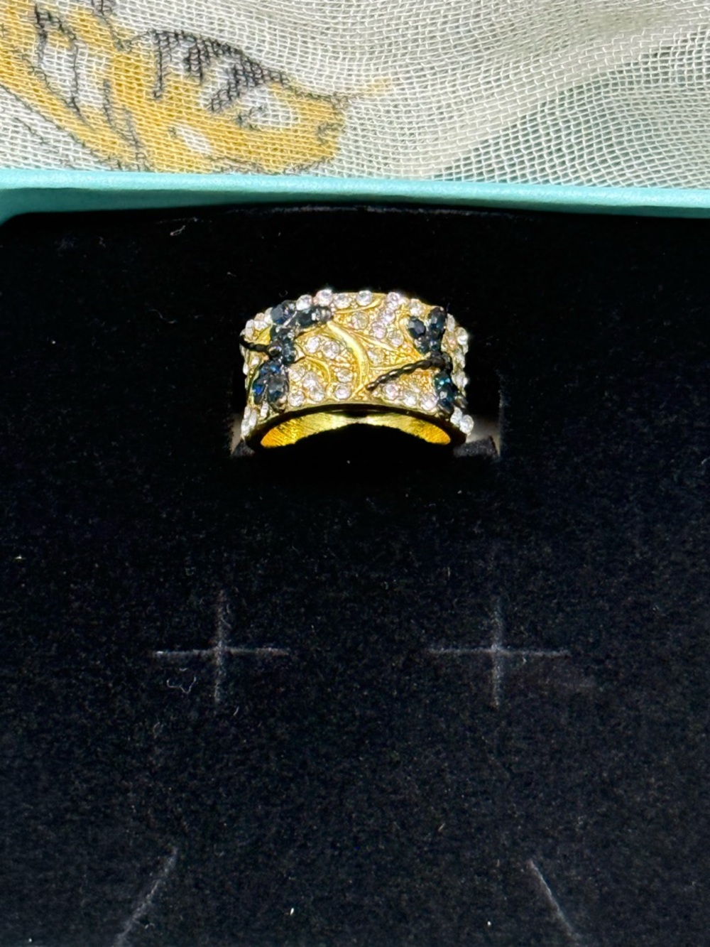 NWT-Dragonfly Blue Cubic Zirconia Ring